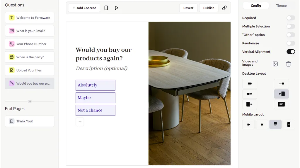 Formware — free online form builder