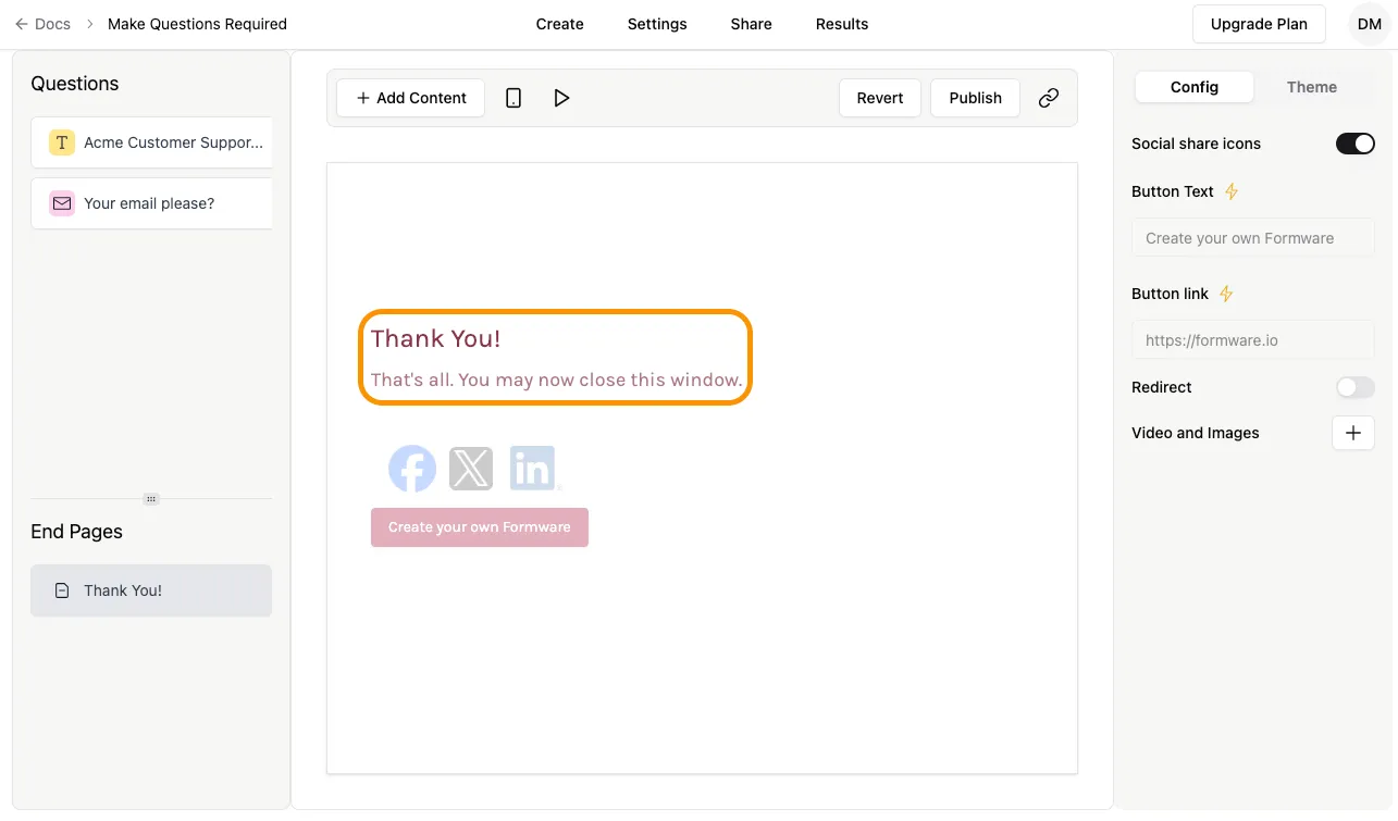 Customise title and description