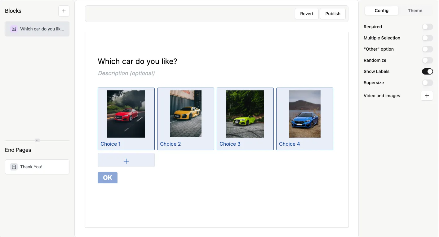 Picture Choice example