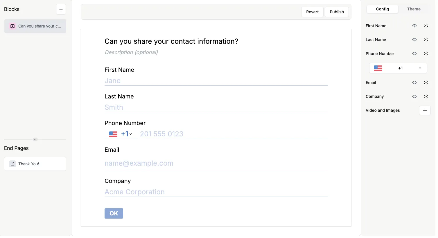 Contact info question