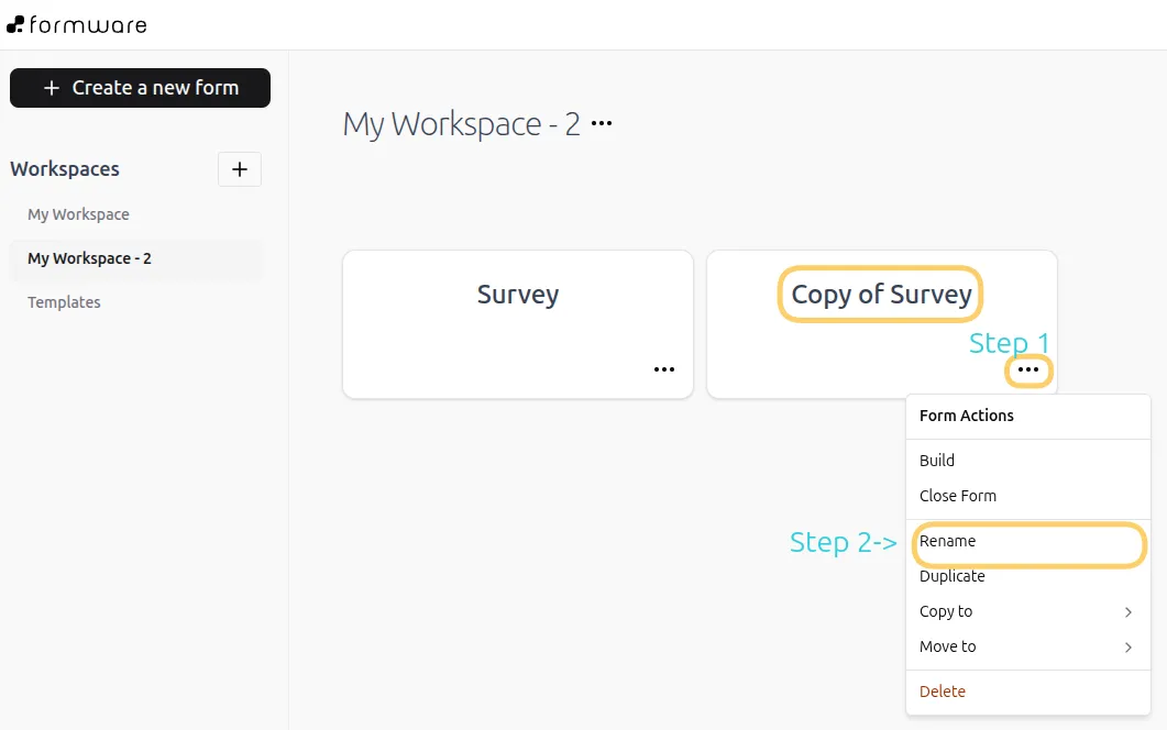 Rename after Duplicate form