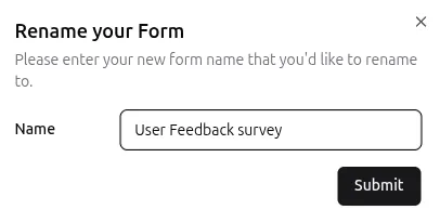 Rename form input