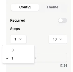 Opinion Scale: start at 1